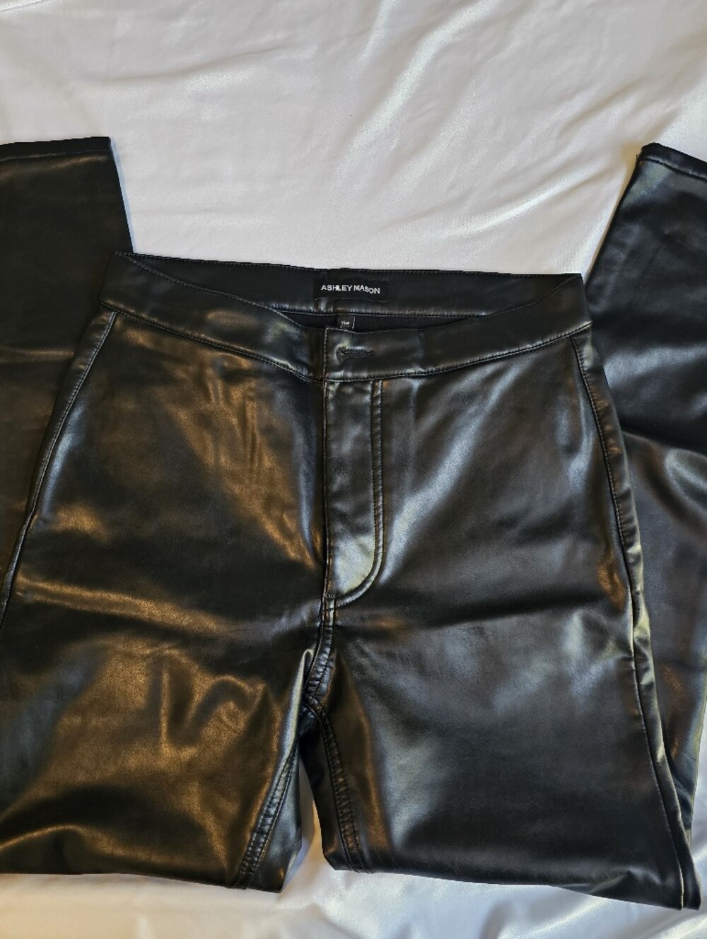 Acne Black Faux Leather Skinny Pants